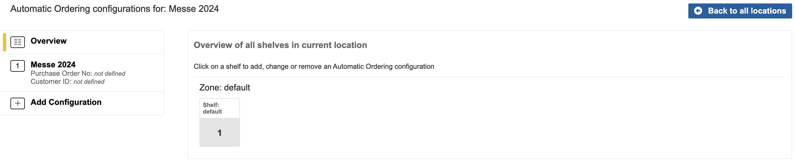 Screenshot of assigning Auto Order Configs to Supply Points.